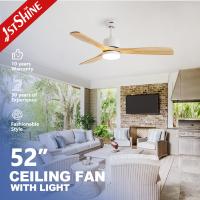 Ventilateur de plafond à 3 lampes en bois décoratif intérieur Faible bruit