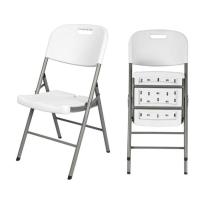 Chaises pliantes en plastique HDPE en extérieur Chaises pliantes blanches en plastique sur mesure