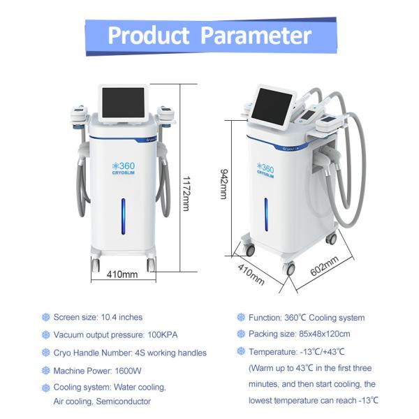 ISO Cryolipolysis Slimming Machine 360 Body Contouring Vacuum Therapy Machine Professional