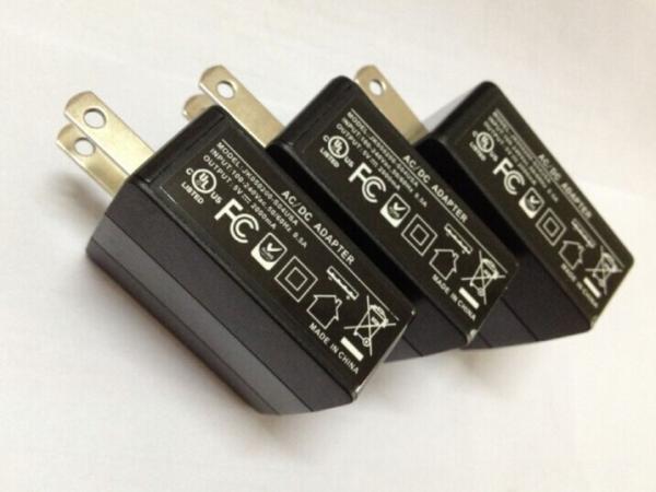 5V 2A USB wall amount Li-ion charger CE FCC GS PSE SAA UL SAA TUV EMC certificate