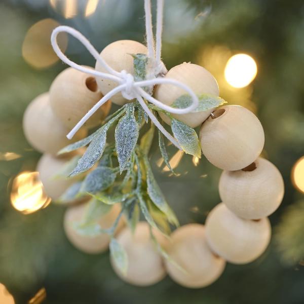 Wooden Bead Christmas Tree Scandinavian Holiday Decor