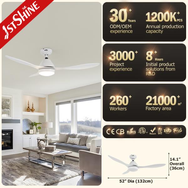 ceiling fan Пластмассовый высокообменный светодиодный потолочный фан с дистанционным управлением