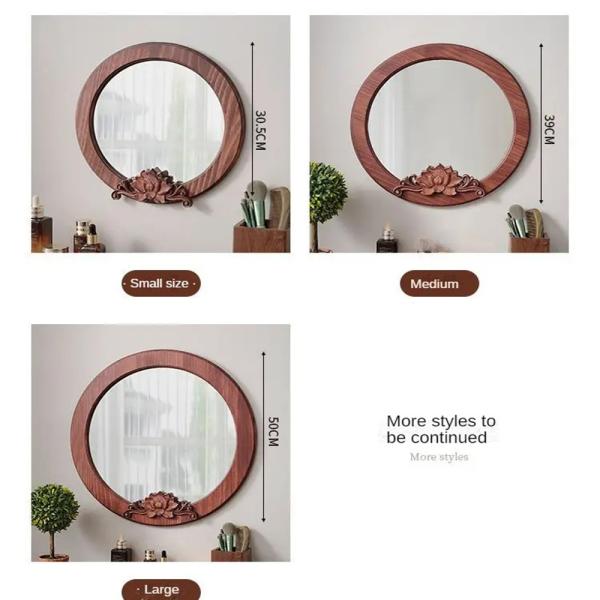 Деревянное зеркало для гостиной в стиле современного дизайна