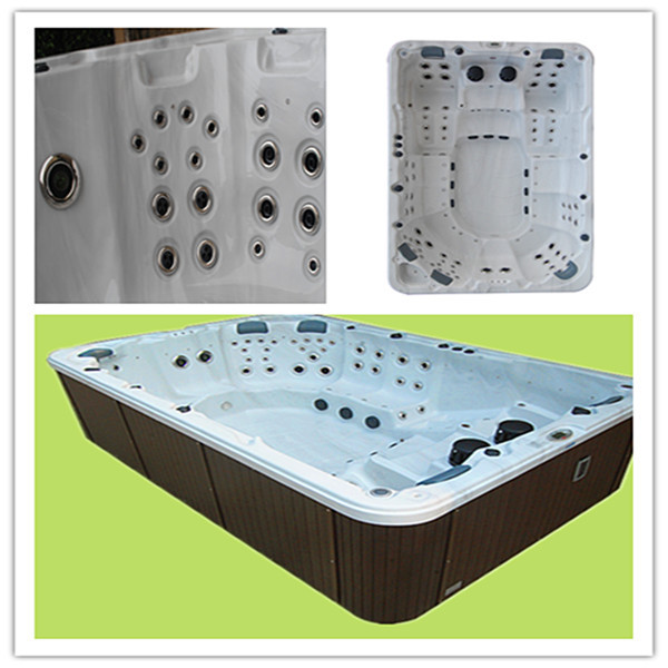Whirlpool massage outdoor swim spa hot tub wirh 2 pieces ozone jet, balboa control system