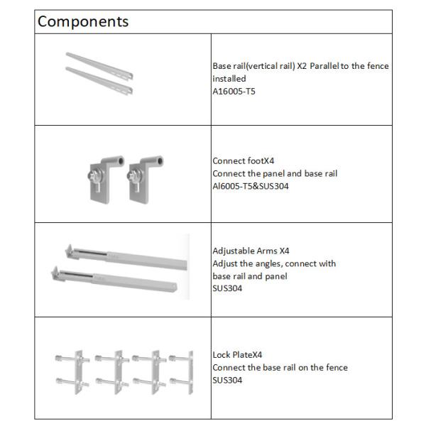 Регулируемая система установки солнечных панелей на балконе