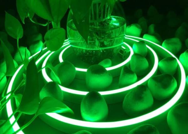 Cor exterior diâmetro de dobra de néon mudado da luz 12CM do cabo flexível do diodo emissor de luz