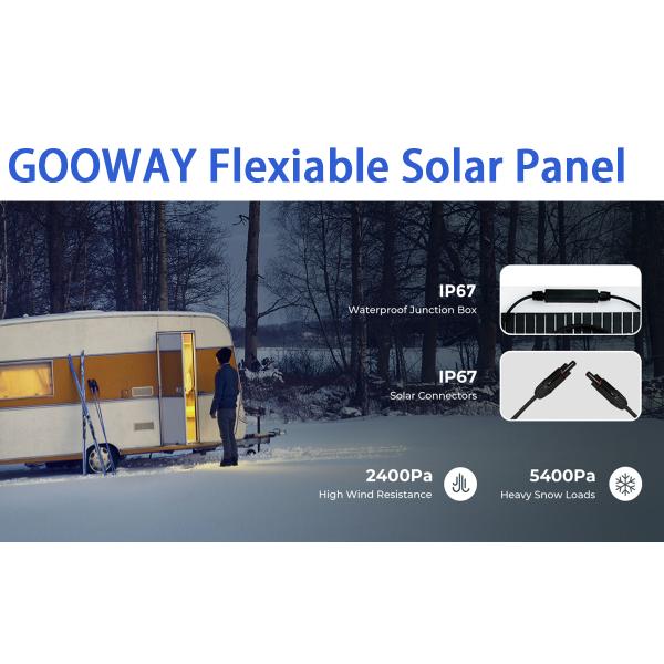 100w Flexible Solar Panel 12v For Caravan Rv Boat Cabin Home Camper Van Shed Uk