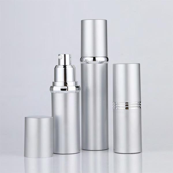 da garrafa mal ventilada da loção da bomba de vácuo da fundação tampão de creme de prata brilhante de Matte Silver da bomba