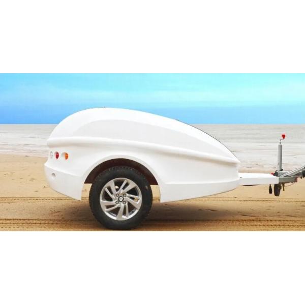 Fibreglass Reinforced Plastic Motorcycle Luggage Trailer Customized Painted Surface
