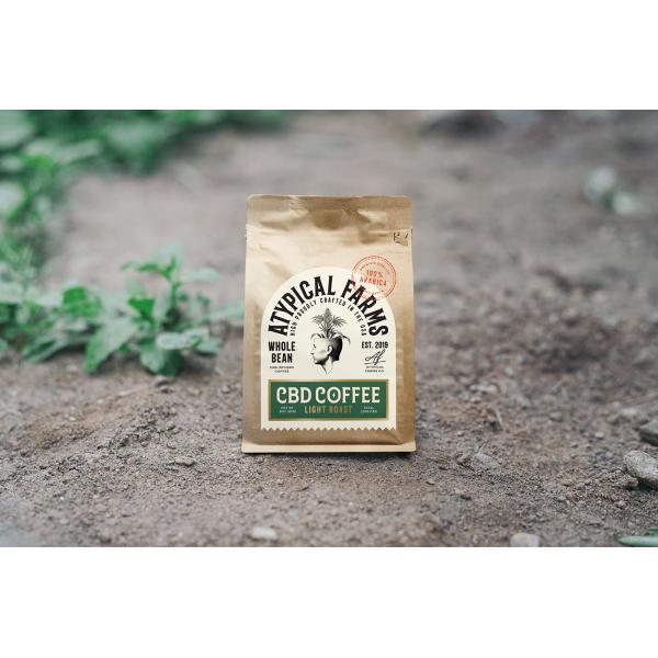 Flat Bottom Kraft Paper Coffee Bags With Valve And Zipper