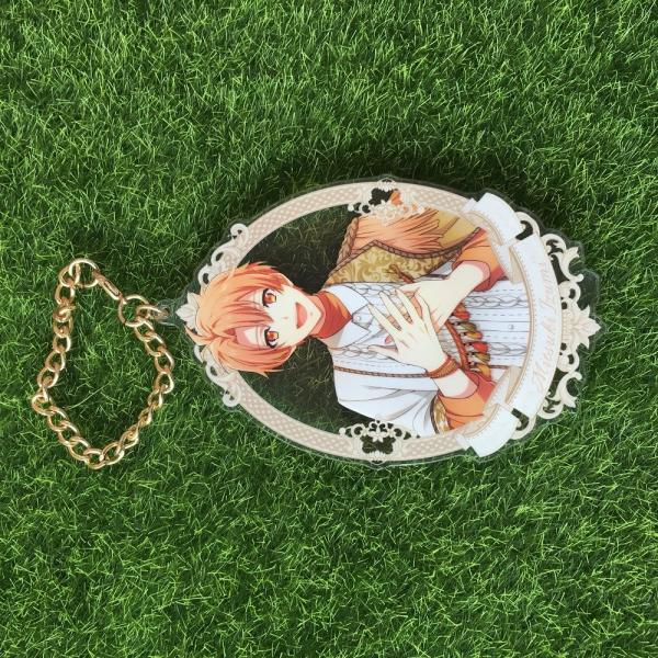 OEM ODM Anime Acrylic Keychain Die Cut With Glitter Hologram