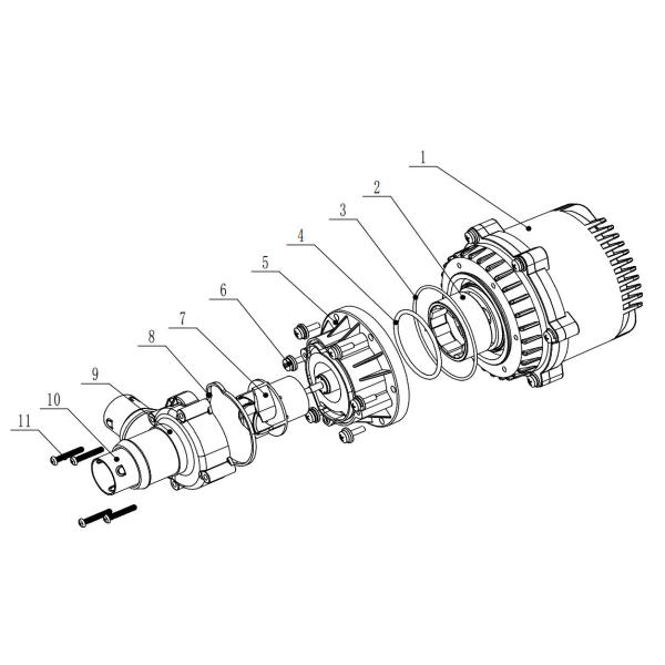 8000L H Auto Electric Water Circulation Pump For Van Tractor Battery Cooling