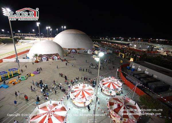 UV Resistant 60m Geodesic Dome Tent With AC For 2500 People Capacity