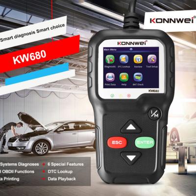 outil de diagnostic de 0.77W 1W Obd2, scanner automatique de diagnostic de voiture de KONNWEI KW680