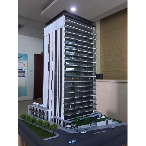 1/75 Scale Architectural Model Making Materials， Public Building Model With White Light