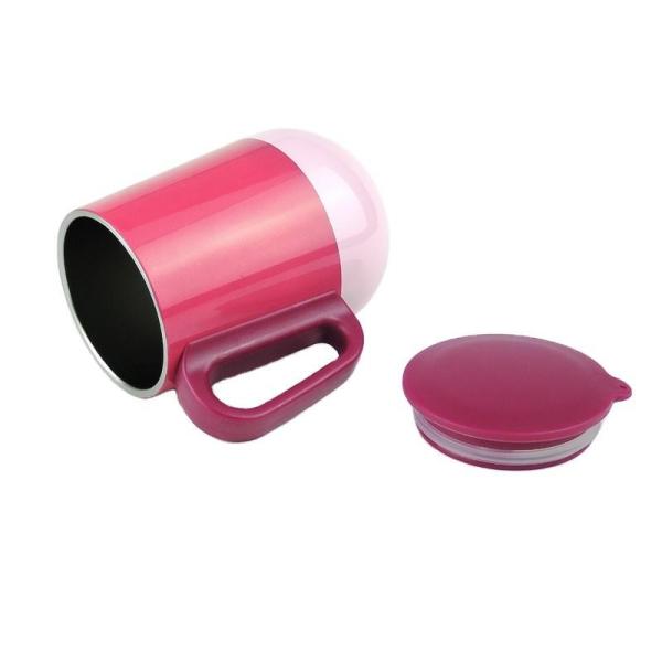 Double Wall 304 Stainless Steel Tea Mug  Hand Grip For Climbing Camping