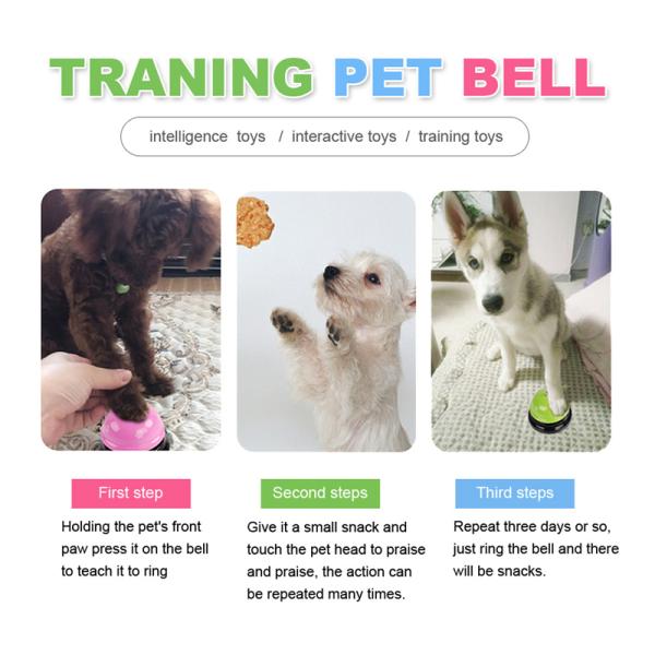 Pink Rose Ring Bell Dog Potty Training Intelligent Interactive Pet Toys