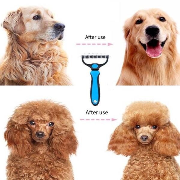 Оптовая домашняя собака двойная боковая волосатая щетка специальная уходная гребка для собак и кошек