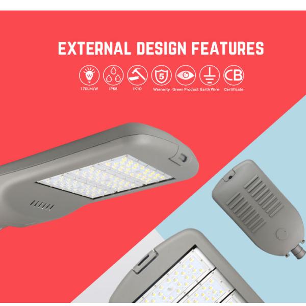 Outdoor IP66 High Lumen 150W LED Street Light Aluminum Housing 150W Retrofit
