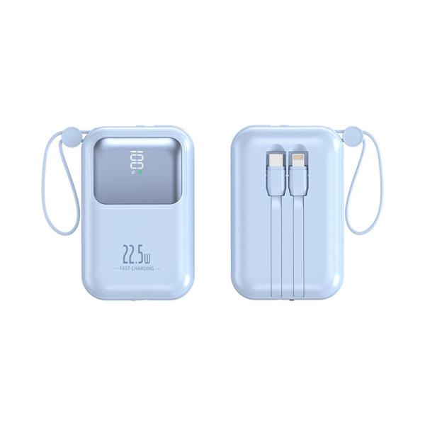 Built-in Cable Portable Power Bank 10000mAh Fast Charging PD20W USB 22.5W for All Phones