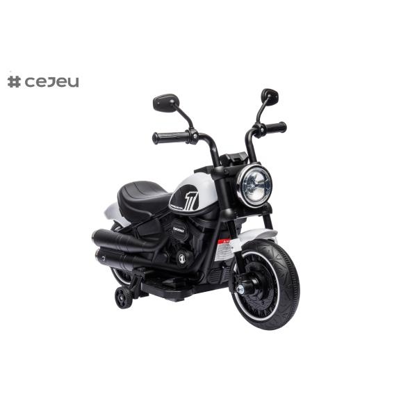 Electric Kids Motorcycle Toy, Music & Lights, Hand Acceleration & Foot Brake, 6V4.5AH