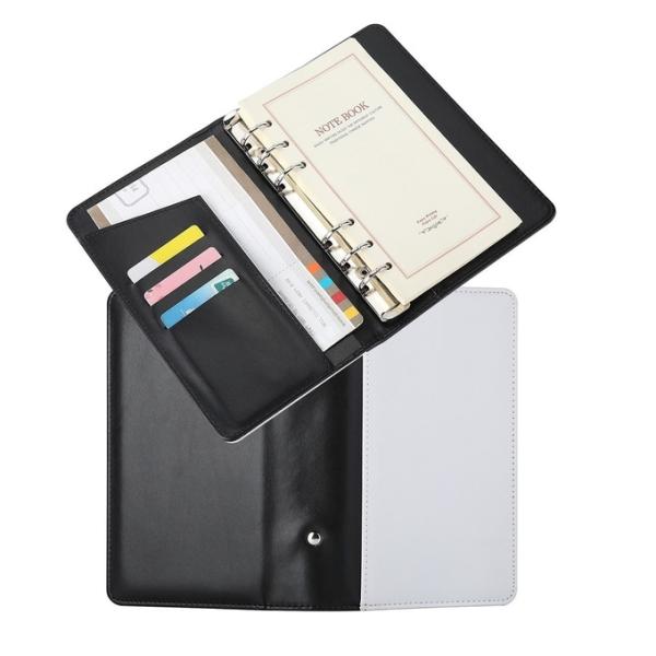 A5 A6 PU Leather Sublimation Notebook With 100 Pcs Inner Pages Blank Loose-Leaf Leather Planner Notepad Custom Logo Sublimation Journals