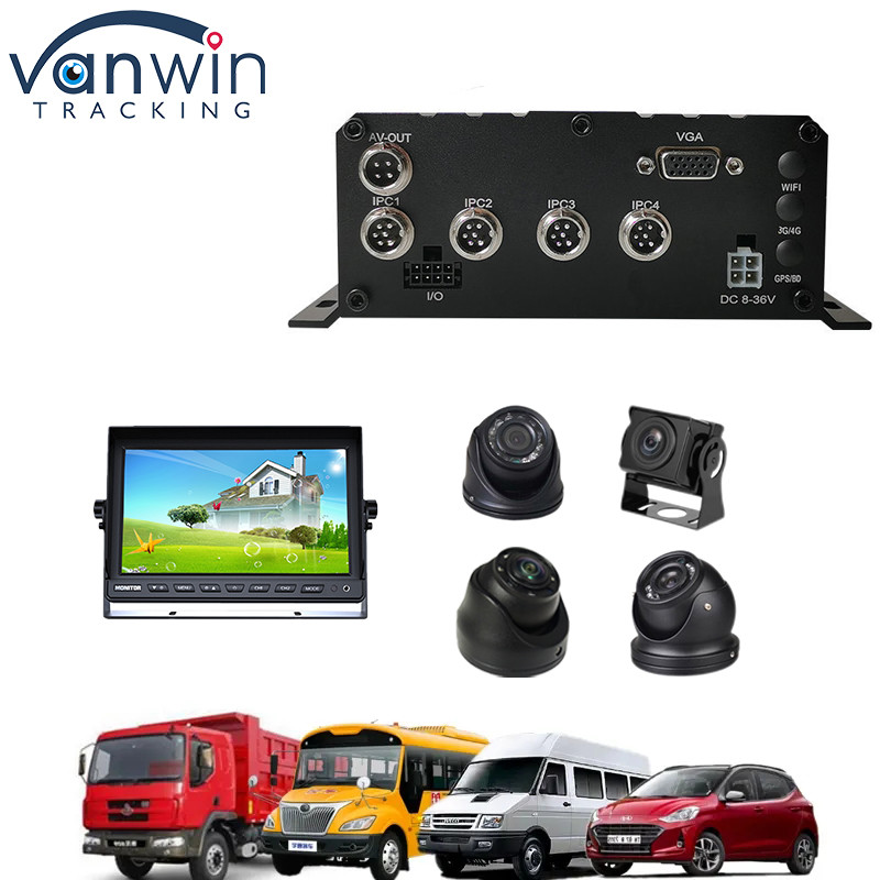 HD 1080P H.264 4 канала мобильный DVR GPS WIFI Автомобильный Автобус Автомобильный Рекордер