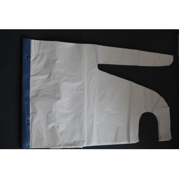 Customized Size Disposable Polythene Aprons Flat Packing Or On Roll Packing