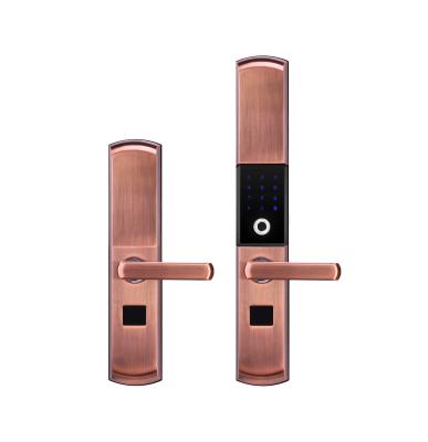 Fechadura da porta liga de zinco do código/impressão digital esperta de controle remoto de WIFI que desliza a fechadura da porta da tampa