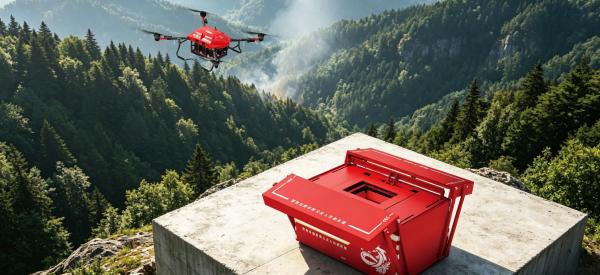 Automatic Firefighting Drone Smart Hangar with Fully Unattended Operation, High Weather Resistance, and Firefighting-Integrated Design