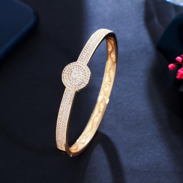 Beautiful Rainbow CZ Crystal Bracelets Bangle for Women Fashion Bracelets Bangle Jewelry Accessories Gift