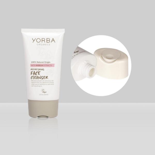 tubo facial cosmético do limpador dos tubos do champô 60-120ml com o tubo liso oval do tampão da imprensa