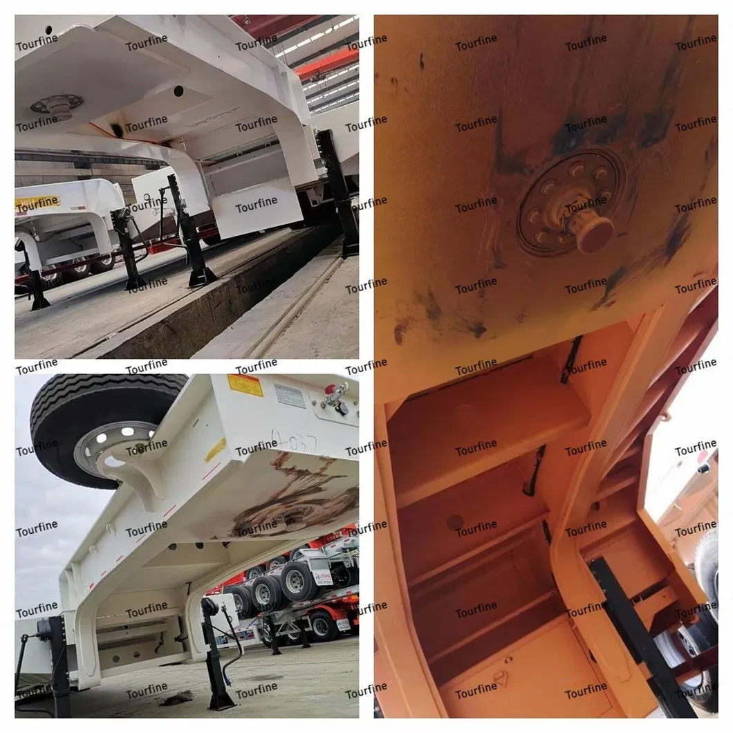 70 Ton 7 Axle Low Bed Semi Trailer Heavy Duty for Mining Construction