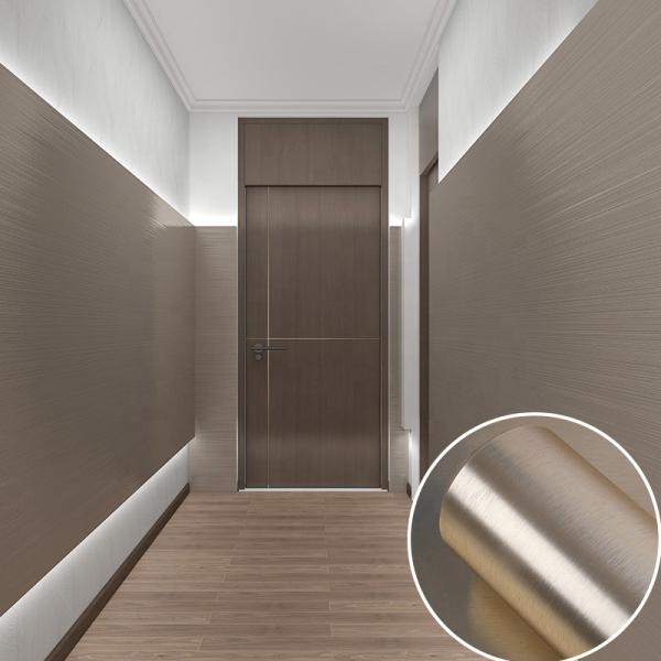 Effortless Panel Decoration Metallic PVC Self Adhesive Wallpaper Metallised Film