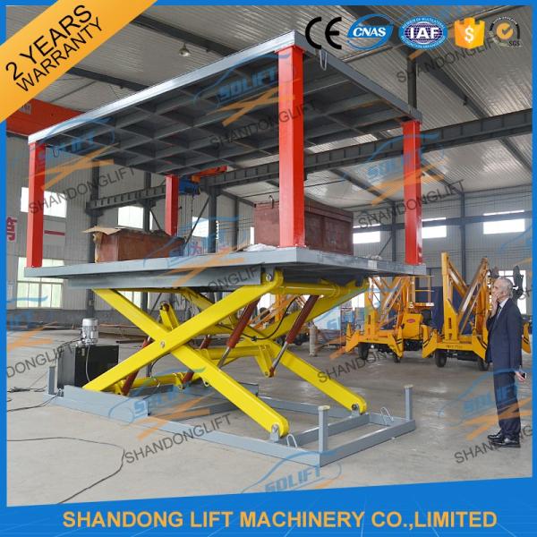 5T 3M Hydraulic Car Lift for Home Garage Basement 2 Car Parking Scissor Lift CE