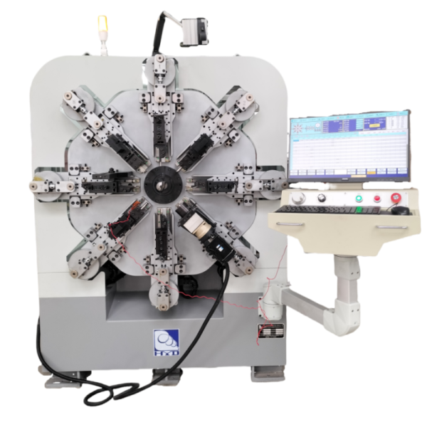 Camless Torsion Spring Machine With Link Rocker Design And Double Roller Guides