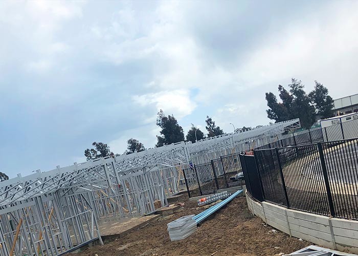 Дом доски цемента волокна Prefab для построения домашнего светлого железного каркаса