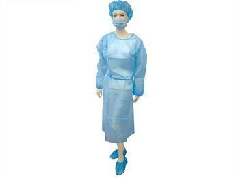 Silicone Free Unisex PP Isolation Gown , Antivirus Disposable Hospital Gowns