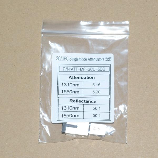 Beige Housing Fixed Fiber Optic Attenuators Multimode / 5db Attenuator LC UPC