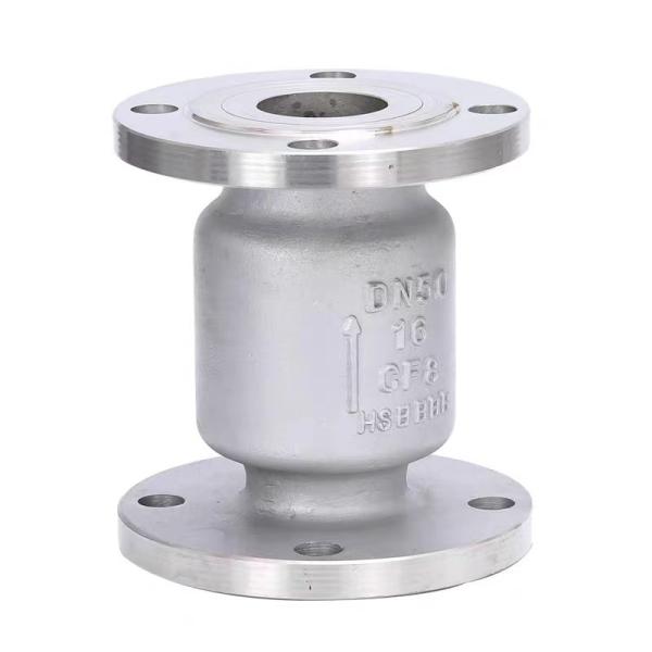 Utilização industrial de água 304/316 válvula de verificação de flange de aço inoxidável padrão ISO 9001