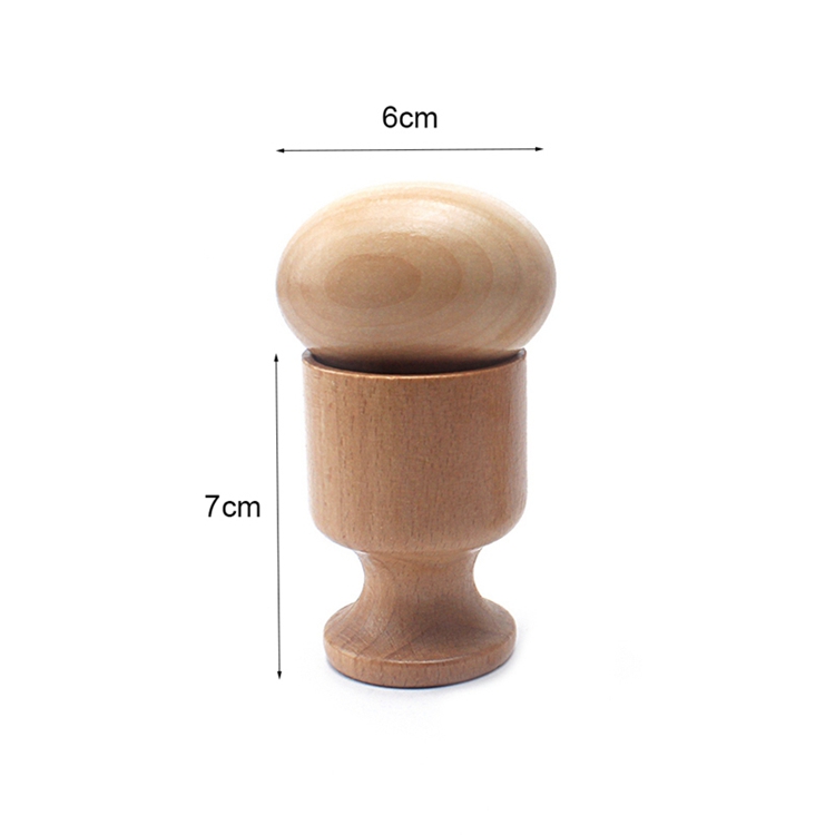 Колокольчик 6 медленно двигает деревянная древесина бука Teether Teethers безопасная Tambor