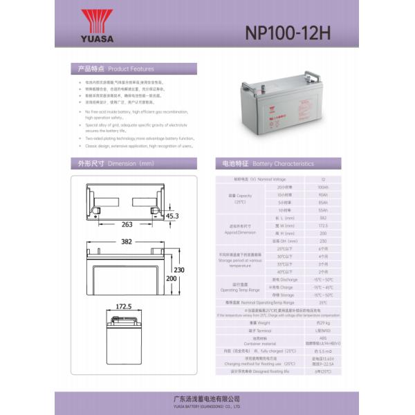 Productores de energía Baterías portátiles Residenciales Almacenamiento recargable Batería de litio 12V100ah NP100-12H