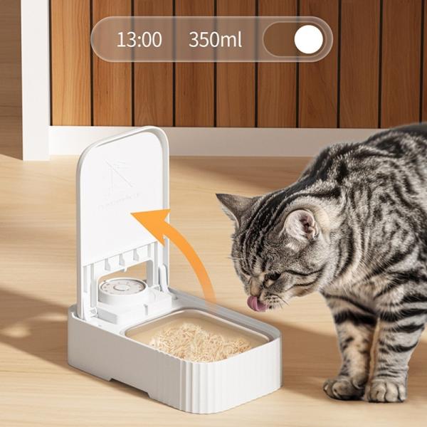 Filtros Silver 3 ​Sensor de frescura de alimentos Dispensador de comida para mascotas inalámbrico con temporizador y paquete de hielo