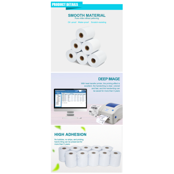 3 Ply Carbonless Paper Roll 100% Wood Pulp 92%-100% Brightness For POS Machines