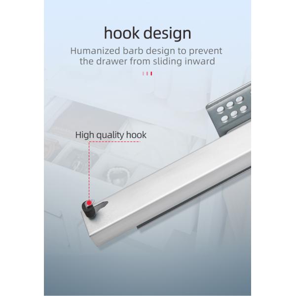 3D Plastic Clip Full Extension Soft Close Undermount Drawer Slide for Kitchen Cabinet