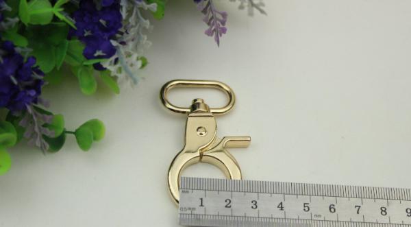 Oval shape eye bolt 26 mm gold metal trigger swivel snap hook for handbag accessories
