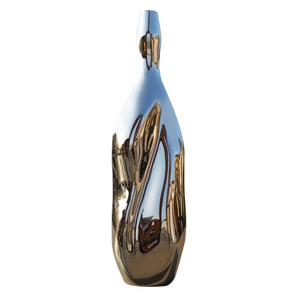 Large Size Mirror Polished Stainless Steel Bottle Sculpture For Decoration