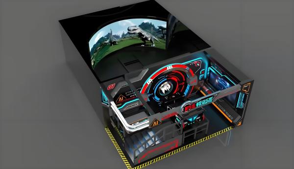VR 3D Track Cinema with 4D Motion Seats and Curved Screen