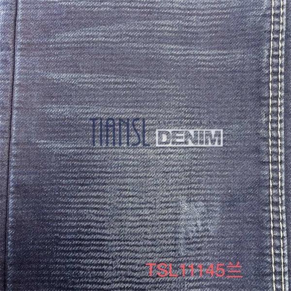 Fake Knitted Stretch Denim Material 12 Oz Denim Fabric With Double Layers 467gsm