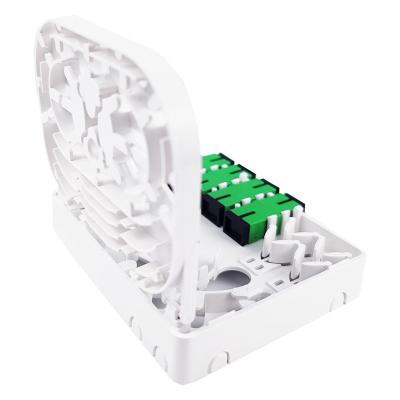 SC/APC Gray 4 Cores Plastic Fiber Optic Faceplate Socket Panel for Indoor Network FTTH